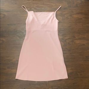 Blush Dress with cowl neck